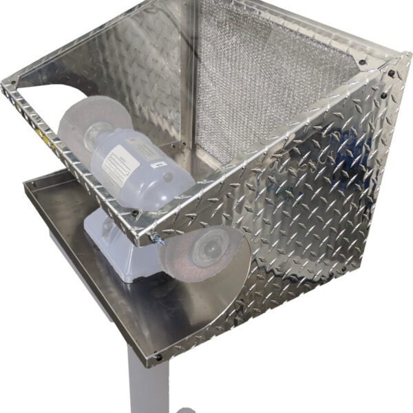 Bench Grinder Aluminum Enclosed Eye Shield | Universal Safety Plexiglass Guard for Sparks and Dust | Easy to Assemble